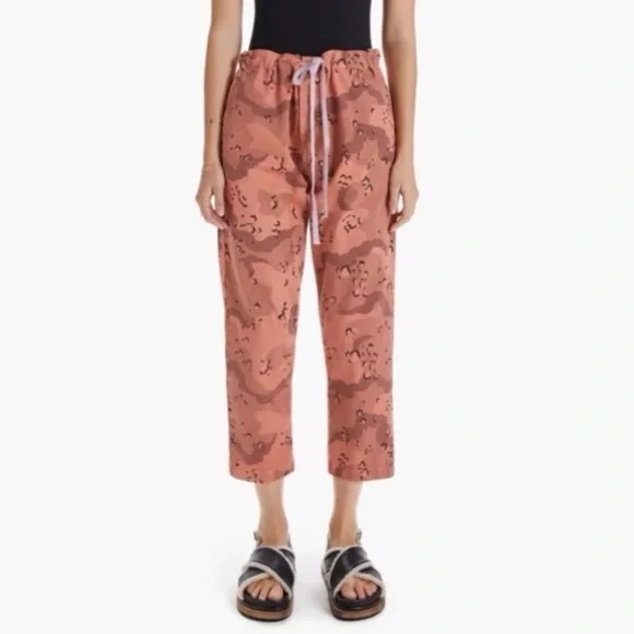 NWT MOTHER The Catch All Ankle Mushroom Mayhem Shrimp Print Baggy Pants Size 27 - Picture 3 of 11